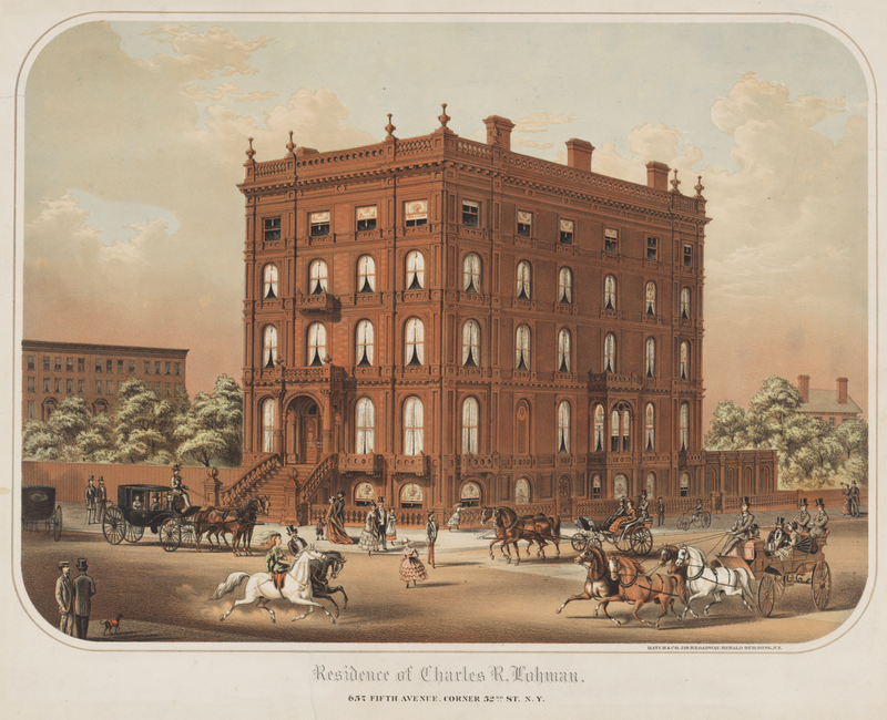 Residence of Charles R. Lohman, Hatch & Co. Publishers, 1875. Museum of the City of New York, Gift of J. Clarence Davies,